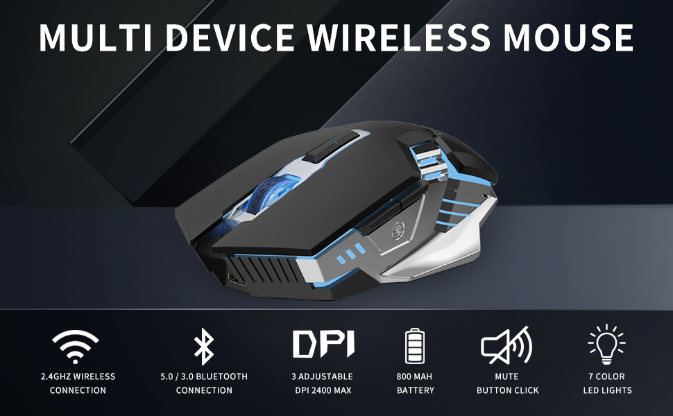 3 mode wireless mouse