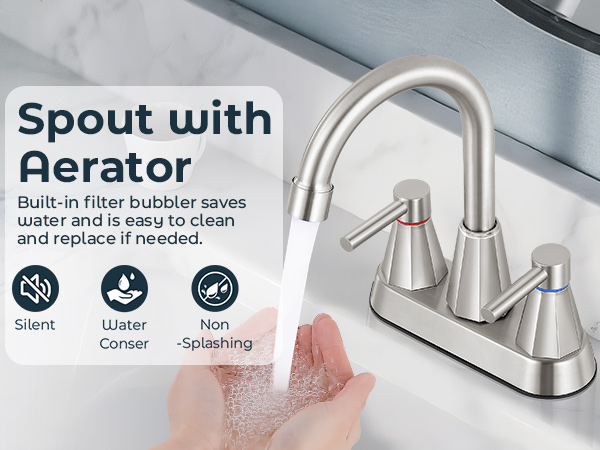 brush nickel bathroom faucet