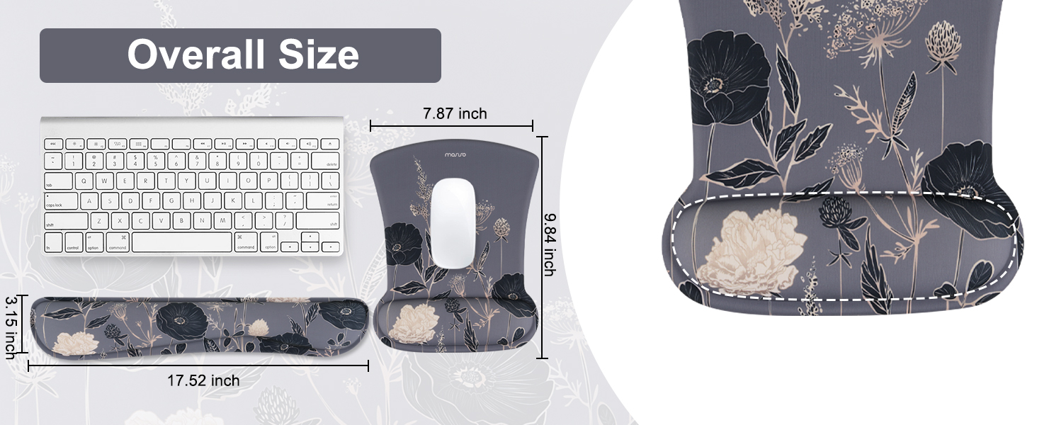 Ergonomic Mouse Pad and Keyboard Wrist Rest