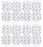 16 TENS EMS Electrode Pads 2x2 in, Reusable Adhesive electrodes for TENS Devices &amp; EMS Trainers, ...