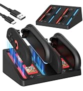 FANPL Joycon 2 Charging Dock Station, Charger Stand for Nintendo Switch 2 Controller with 4 Game ...
