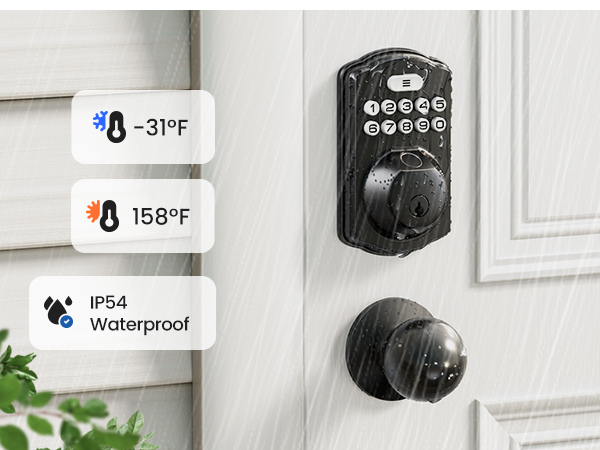 keyless entry door lock with knobs