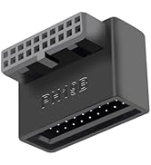 WENZIYAXU USB 3.0 19/20 Pin Male to Female 90 Degree Right Angle Adapter – Internal Header Extens...