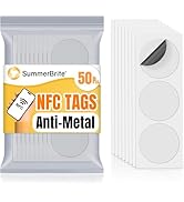 NFC Tags NTAG215 Blank NFC Cards Stickers Rewritable Programmable 215 Chip Coins with Adhesive Back