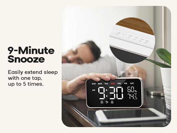 digital alarm clock for heavy sleepers kids adults loud alarm clock