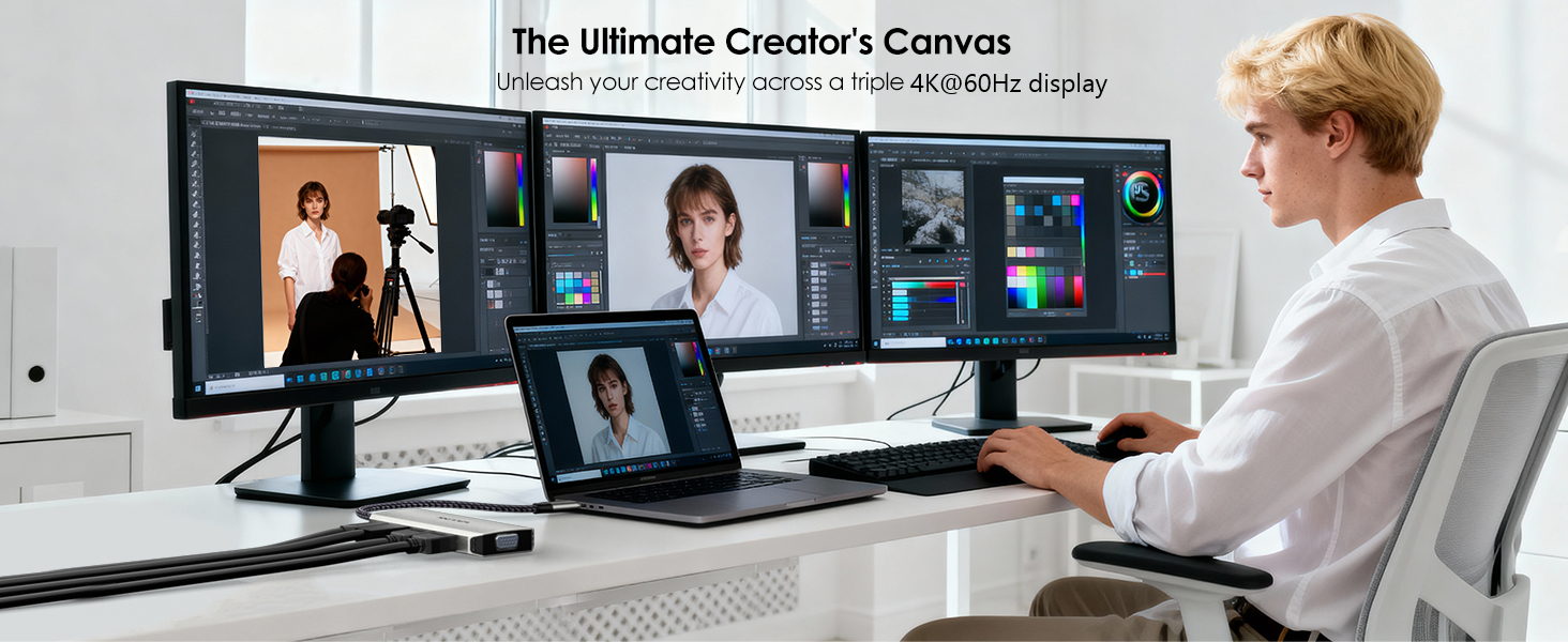 laptop docking station 3 monitors