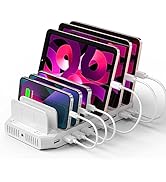 Unitek Charging Station for Multiple Devices, USB Charging Dock with Adjustable Dividers, QC 3.0 ...