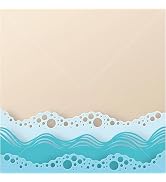 Ocean Beach Wave Metal Cutting Dies Special Summer Background Stencil Decorative Gift Craft for D...