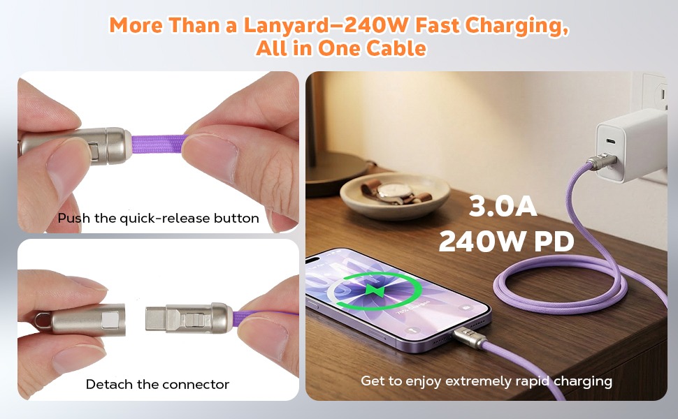 lanyard charging cable clip and go phone strap anti theft phone strap