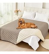 smiry Waterproof Dog Blanket, Reversible Dog Bed Cover Pet Blanket, Soft Couch Cover for Dogs Was...