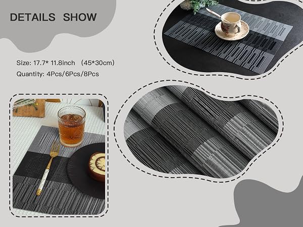 Grey Stirpe Placemats