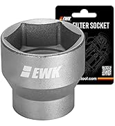 EWK 24 / 36mm Low Profile Oil Filter Socket, Fuel Filter Cap Removal Tool for 6.0L, 6.4L, 7.3L Fo...