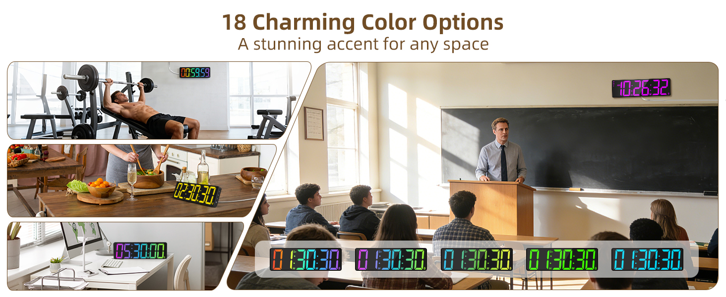 18 color options