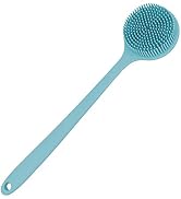 DNC Soft Silicone Back Scrubber Shower Bath Body Brush with Long Handle, BPA-Free, Hypoallergenic...