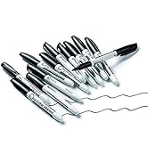 Volcanics Black Dry Erase Markers Low Odor Fine Whiteboard Markers Thin Box of 12
