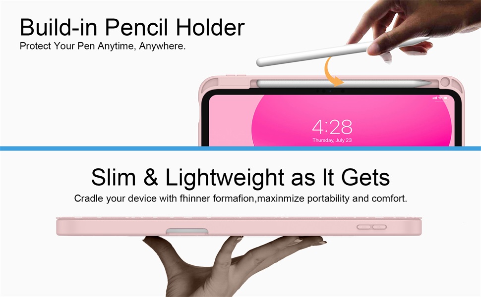 ipad 2022 case ipad 10th generation case with pencil holder slim 