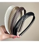 Headbands with Teeth for Women Non Slip, Plastic Comb Headband with Teeth, Head Bands for Women's...