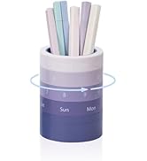 Comix Calender Pen Holder for Desk, Cute Platsic Pencil Holder, Purple Desk Organizer for Home Sc...