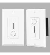 2 Pack LED Dimmer Switch & Driver 2 in 1-120V AC to 12V DC 60W Single Pole Slide Dimmer (Neutral ...