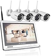 [8CH Expandable] 2K 3MP Home Security Cameras System with 12 Inch Monitor & NVR Combo Surveillanc...