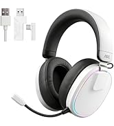 AOC Wireless Gaming Headset Compatible with PS5/PS4/PC, Bluetooth5.3 &amp; 2.4GHz Gaming Headphones w...