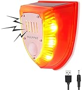 HULPPRE Upgraded Solar Outdoor Motion Sensor Alarm Dog Barking&amp;Gunshot Sound 129db Loud Noise Mak...