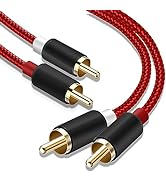 Goalfish RCA Cable, 2-Male to 2-Male RCA Audio Cord Stereo Subwoofer Cable [2Pack, Hi-Fi Sound, S...