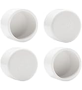 HayEastdor 4PCS 1.5inch PVC Cap Pipe Fitting White PVC Pipe End Caps Plug Adapter SCH40 Socket Fi...