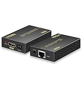 RYXN HDMI Extender Over Cat5e/6 1080P, HDMI Over Ethernet Extender 196ft/60m, HDMI Balun Using Si...