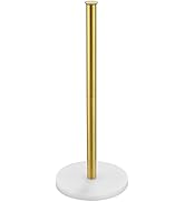 JQK Toilet Paper Storage Stand White Gold, 304 Stainless Steel Tissue Reserve Holder Dispenser fo...