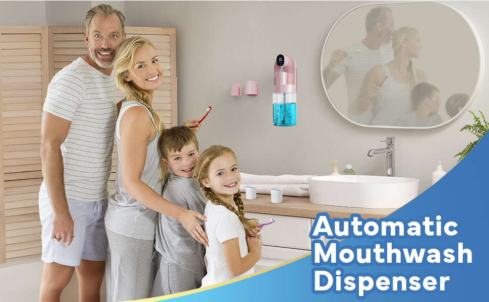 Automatic Mouthwash Dispenser For Kids Family Couple Use
