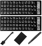 Cangjie Chinese Taiwanese Keyboard Stickers[5 in 1],Chinese-English Black Keyboard Stickers with ...