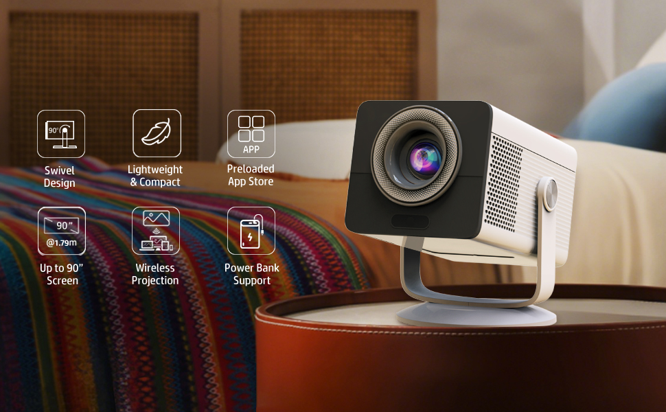 Mini portable projector for kids and family, proyector portátil para niños y hogar