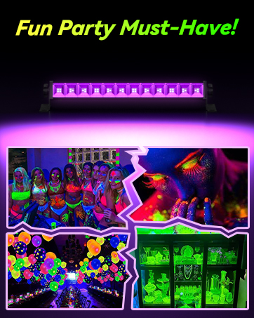 black lights for glow party