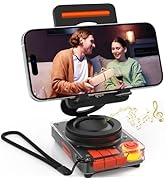 Cell Phone Stand with Wireless Bluetooth 5.4 Speaker, Portable Bluetooth Speaker for phone Compat...