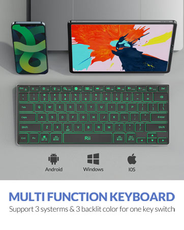 Rii wireless keyboard bluetooth keyboard for iPad ,tablet ,PC ,Laptop ,Smart phone
