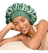 YANIBEST Satin Bonnet for Sleeping Women Double Layer Hair Silk Bonnets for Sleeping with Elastic...