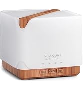 ASAKUKI 700 ml Premium Essential Oil Diffuser, 5 in 1 Ultrasonic Aromatherapy Fragrant Oil Vapori...