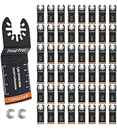 50Pcs Curved-Edge Oscillating Tool Blades Professional Universal Oscillating Saw Blades Wood Mult...