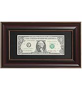 ELSKER&amp;HOME Dollar Bill Frame with Black Matting, Easel Stand and Wall Hanger Included (1 Pack)
