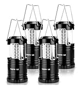 Lepro LED Camping Lantern Battery Powered, Super Bright, Collapsible, IPX4 Water Resistant, Outdo...