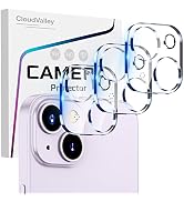 CloudValley Compatible with iPhone 14/14 Plus Camera Lens Protection, Anti Scrach HD Tempered Gla...