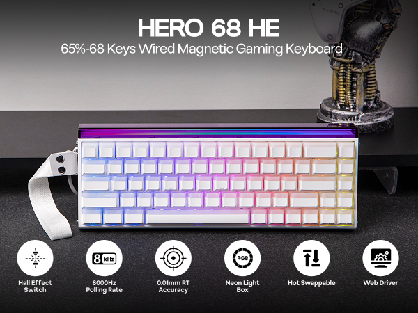EPOMAKER Aula Hero68 HE Wired Magnetic Gaming Keyboard