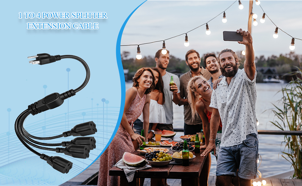 Power Cord Splitter Cord