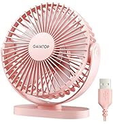 Gaiatop USB Desk Fan, 3 Speeds Powerful Portable Fan, 5.5 Inch Quiet Cooling Mini Fan, 90° Rotate...