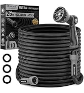 Doorich Garden Hose, Flexible Ultra Lightweight Durable, Kink-Free Water Hose with 10 Function Sp...