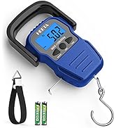 HEETA Fish Scale with Backlit LCD Display, Up to 110lb/50kg Digital Portable Hanging Fish Weight ...