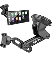 SkyTitan Suction Cup Car Mount for Portable CarPlay Screens, Adjustable Angles, Flexible Long Arm...