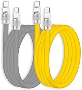 chubbycable Couple Chubby 2-Pack 240W USB C Cable Extra Thick Silicone Fast Charging Cable Compat...