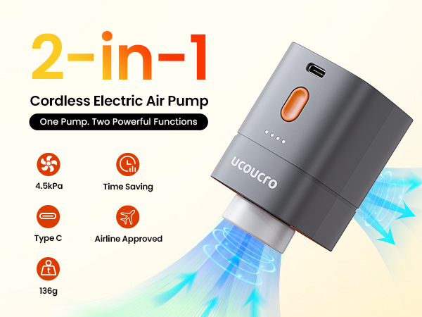 2-in-1 Cordless Electric Vacuum Pump